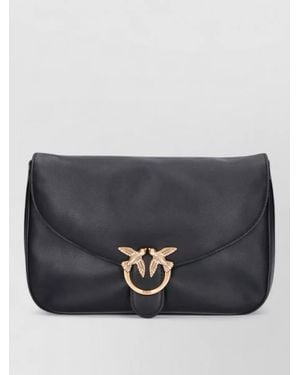 Pinko Love Bag Leather Clutch Bag - Gray