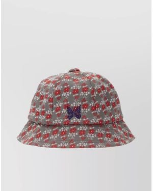 Needles Flower Print Wide Brim Hat - Multicolor