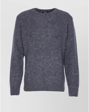 A.P.C. Soft Crewneck Sweater Long Sleeves - Blue
