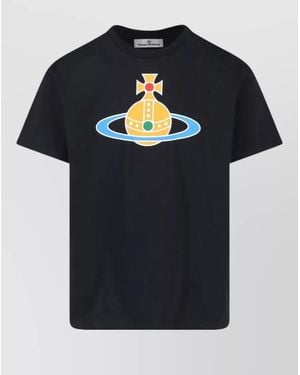 Vivienne Westwood Graphic Print Crew Neck Short Sleeve T-Shirt - Blue