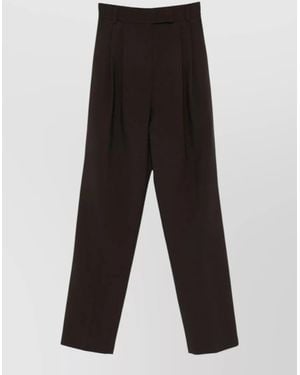 Frankie Shop Bea High Waist Pleated Tailored Pants - Black