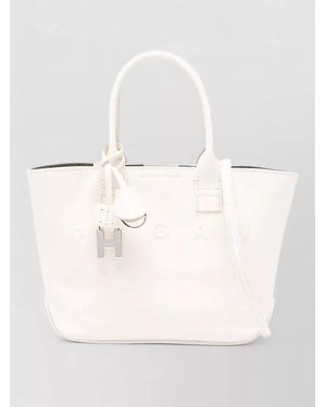 Hogan H-Bag Mini Leather Tote Bag - White