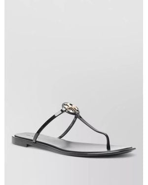 Tory Burch Mini Miller Jelly Sandals Flat Sole - Metallic