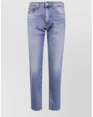 Incotex Regular Fit Long Leg Denim Jeans - Blue