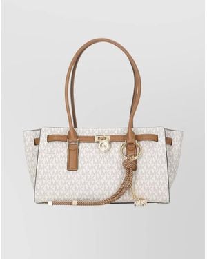 MICHAEL Michael Kors Chic Shoulder Bag With Buckle And Handles - White
