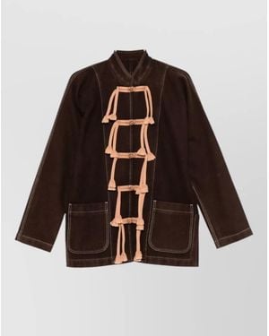 Uma Wang Single Breasted Coat - Brown