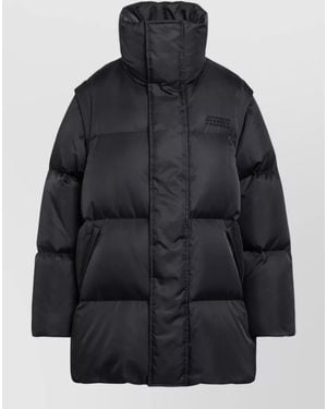 MM6 by Maison Margiela Down Midi Puffer Jacket - Black