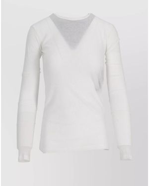 Ann Demeulemeester Slim-Fit Long-Sleeve T-Shirt - White