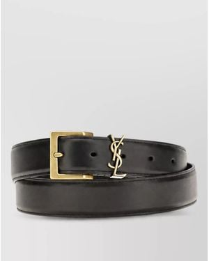 Saint Laurent Leather Belt - Black
