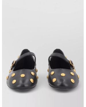 Michael Kors Leather Nellie Flex Ballerina Shoes - Black