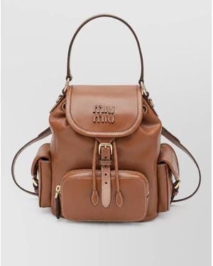 Miu Miu Na Backpack - Brown
