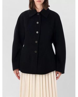 Rohe Wool Jacket Structured Waist And Sleeves - Blue