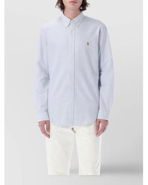 Polo Ralph Lauren Tailored Cotton Shirt Striped Design - White