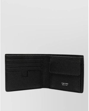 Tom Ford Calf Leather Bifold Wallet - Black