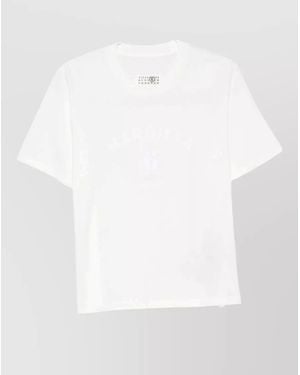 MM6 by Maison Margiela Cotton Logo Print T-Shirt - White