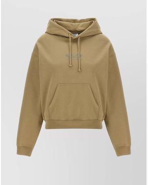 Vetements Oval Logo Hoodie Drawstring Hood - Natural
