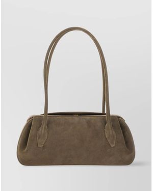 Yuzefi Na Suede Shoulder Bag - Natural