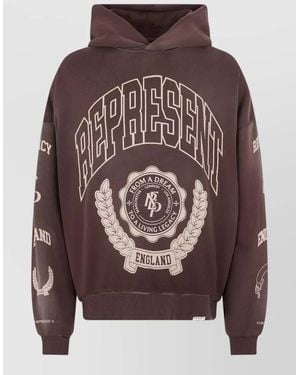 Represent Hooded Sweatshirt Graphic Front Pattern - Brown