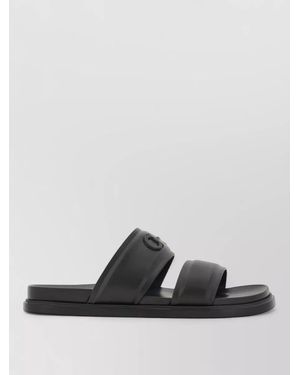 Ferragamo Rubber Slide Sandals - Black