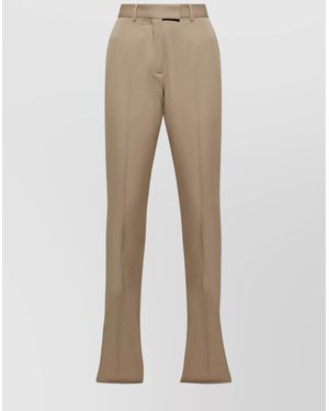 The Attico Gabardine Pants Long Front Crease - Natural