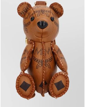 MCM Bear Shaped Keyring Accessory - Brown