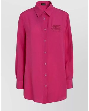 Etro Silk Crepe De Chine Shirt - Pink