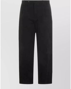Jil Sander Tailored Pants Straight Leg Pleated Waist - Black