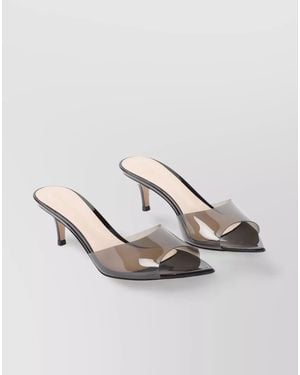 Gianvito Rossi Patent Leather Pointed Mules - White