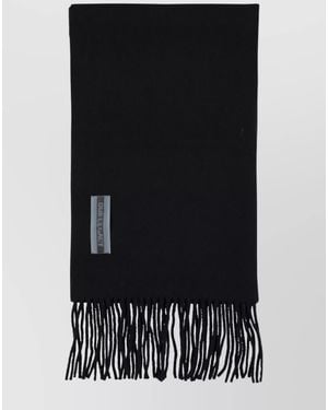 Our Legacy Rectangular Scarf Fringe Detail - Black