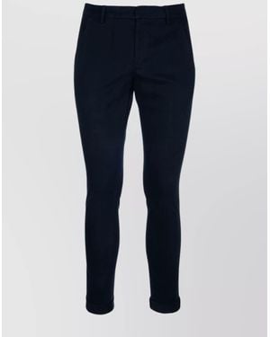 Dondup Pants With Pockets And Belt Loops - Blue