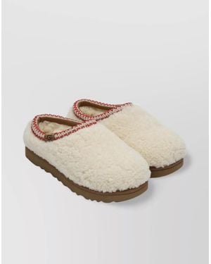 UGG Tasman Maxi Curly Shearling Slippers - Natural