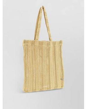 Pinko Medium Easy Tote Beach Rectangular Bag - Yellow