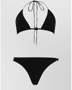 Courreges Buckle Bikini Set - Black
