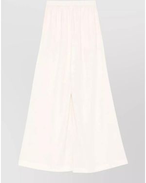 Gianluca Capannolo Antonia Pants Wide Leg Slit Pockets - Natural