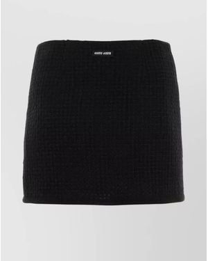 Miu Miu Boucle Mini Skirt - Black