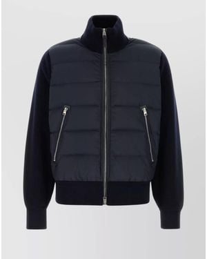 Tom Ford Nylon And Wool Short Down Jacket - Blue
