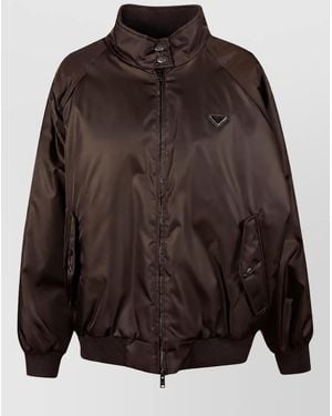 Prada Renylon Bomber Jacket - Brown