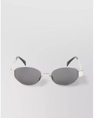 Celine Acetate Oval Sunglasses - Metallic