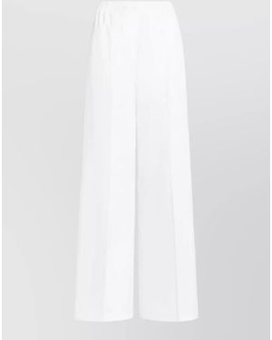 Patou Cotton Wide-Leg Trousers - White