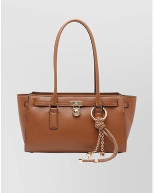 MICHAEL Michael Kors Structured Leather Shoulder Bag With Hardware - White