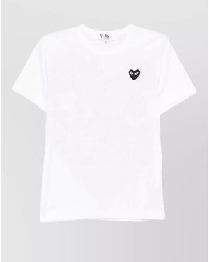Comme des Garçons Cotton Logo Print T Shirt - White