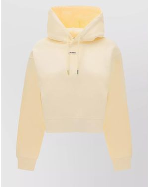 Jacquemus Cotton Slim-Fit Cropped Hoodie - Natural