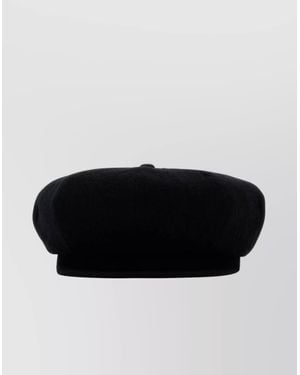 Yohji Yamamoto Gabardine Hat With Soft Texture And Classic Shape - Black