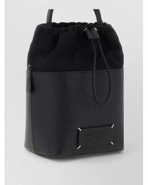 Maison Margiela 5Ac Small Leather Bucket Bag - Black