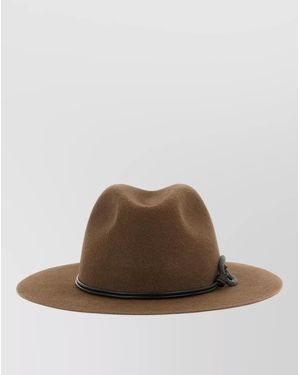 Brunello Cucinelli Felt Fedora Hat - Brown