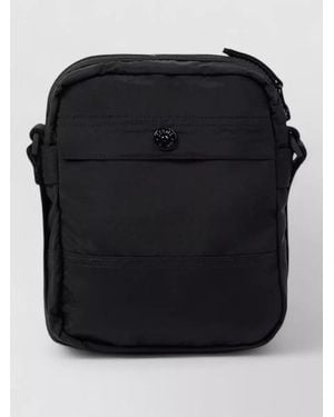 Stone Island Nylon Tape Shoulder Strap Crossbody Bag - Black