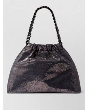 Stella McCartney Falabella Glitter Shoulder Bag Chain Handle - Black