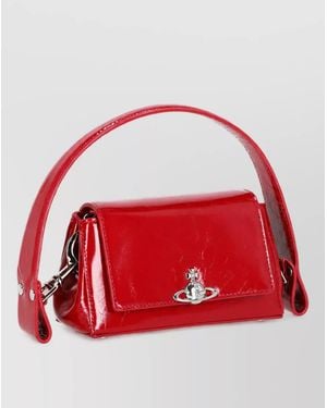 Vivienne Westwood Orb Calf Leather Shoulder Bag - Red