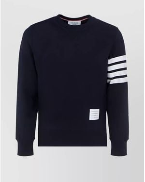 Thom Browne Cotton Relaxed-Fit Crewneck Sweatshirt - Blue