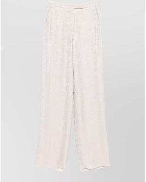 Emporio Armani High-Rise Straight-Leg Trousers - White